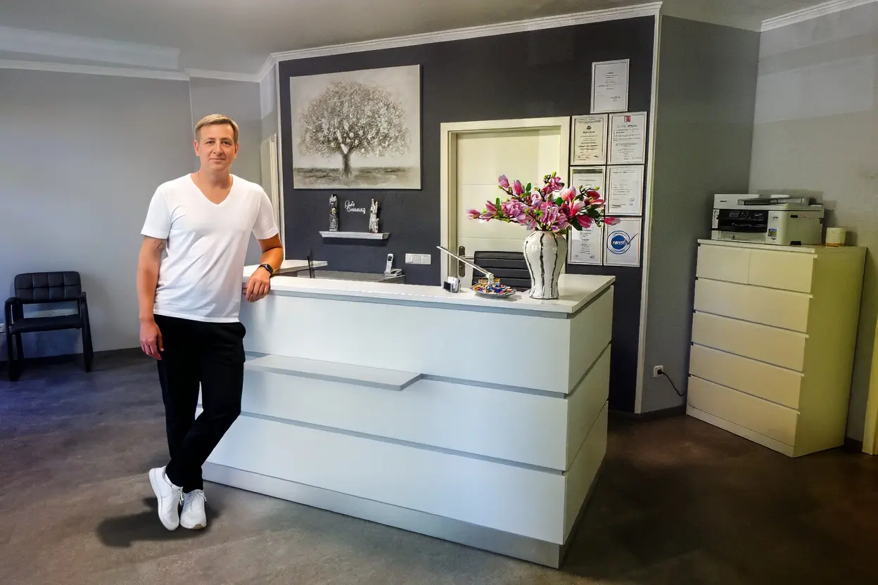 Empfangsbereich der Physiotherapie Andreas Hermann.